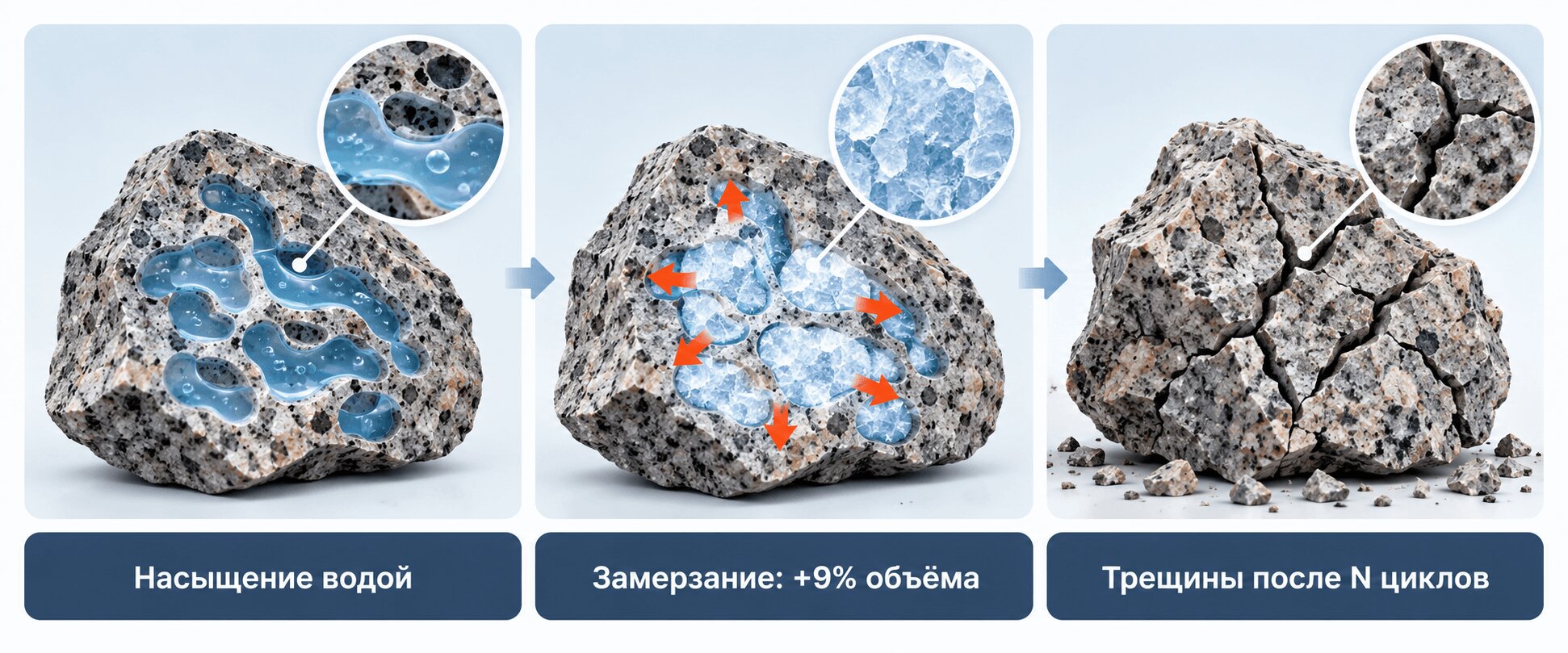 Морозостойкость щебня: почему этот показатель важен при строительстве дорог и фундаментов